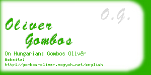 oliver gombos business card