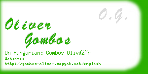 oliver gombos business card